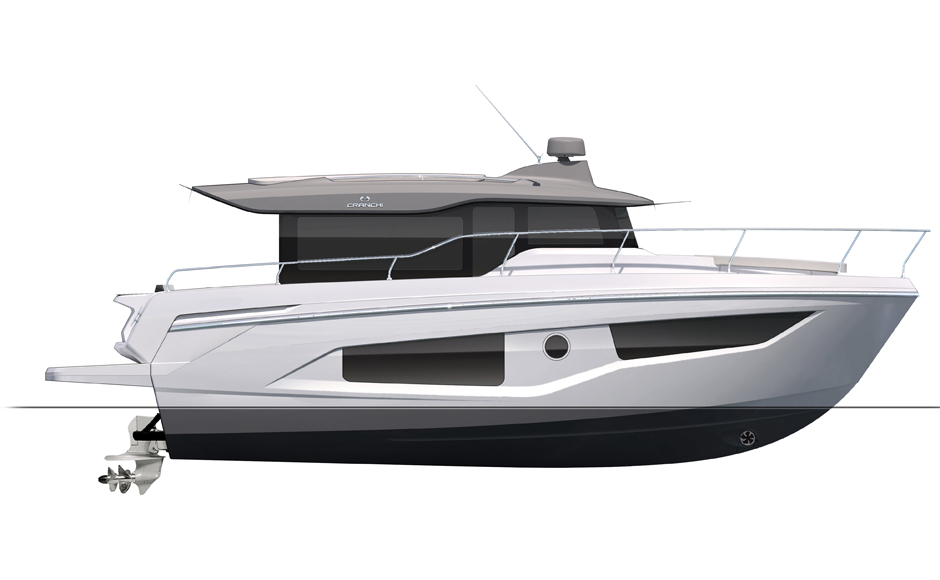 Cranchi T 36 has been finally unveiled at Boot Düsseldorf. It's the dawn of a new category...the so-called crossover yachts.