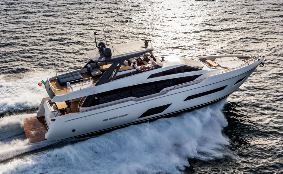 New for 2018: Ferretti Yachts 780 takes over from the successful past