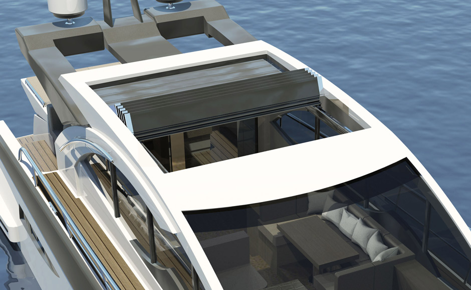 The new laminar top from Opac it's the first in aluminum with translational motion